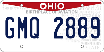 OH license plate GMQ2889