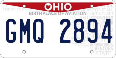 OH license plate GMQ2894