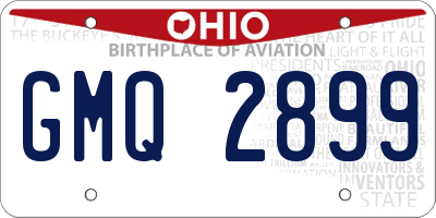 OH license plate GMQ2899