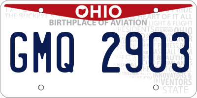 OH license plate GMQ2903