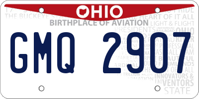 OH license plate GMQ2907