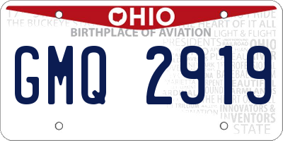 OH license plate GMQ2919