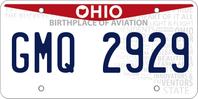 OH license plate GMQ2929