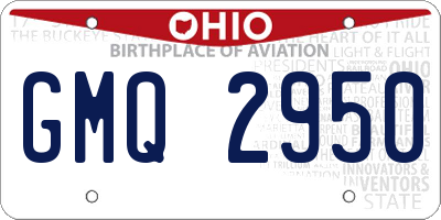 OH license plate GMQ2950