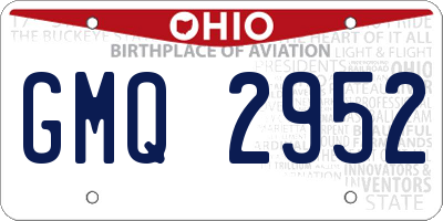 OH license plate GMQ2952
