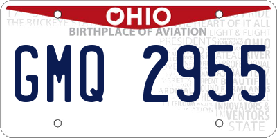 OH license plate GMQ2955