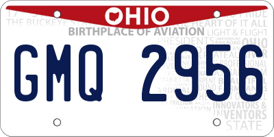 OH license plate GMQ2956