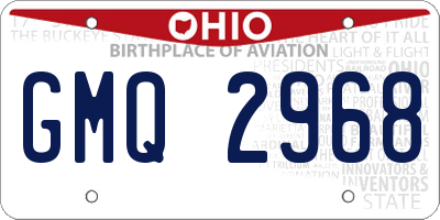 OH license plate GMQ2968