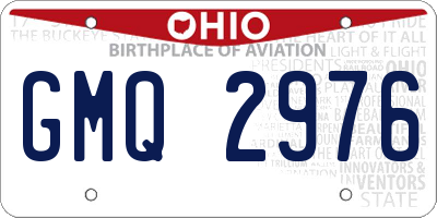 OH license plate GMQ2976