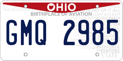 OH license plate GMQ2985