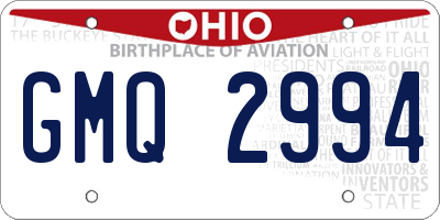 OH license plate GMQ2994