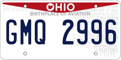 OH license plate GMQ2996