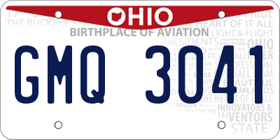 OH license plate GMQ3041