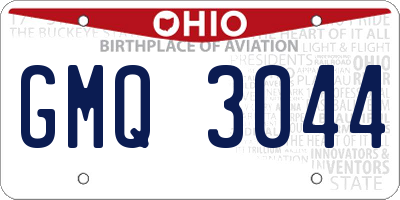 OH license plate GMQ3044