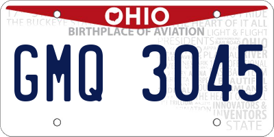 OH license plate GMQ3045