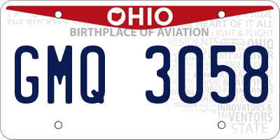 OH license plate GMQ3058