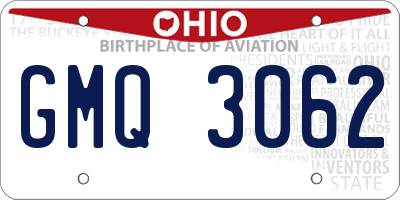 OH license plate GMQ3062