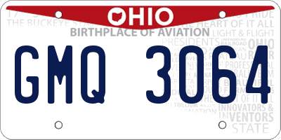 OH license plate GMQ3064