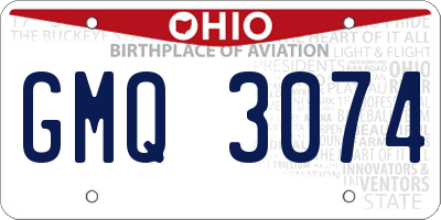 OH license plate GMQ3074