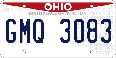 OH license plate GMQ3083