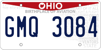 OH license plate GMQ3084