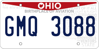 OH license plate GMQ3088
