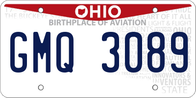 OH license plate GMQ3089