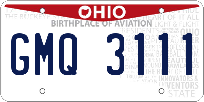 OH license plate GMQ3111