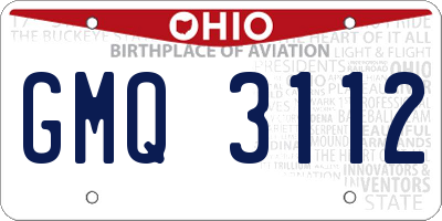 OH license plate GMQ3112