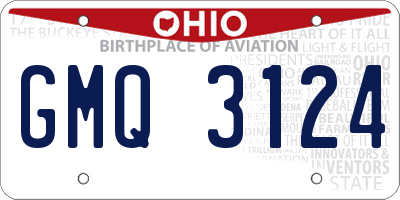 OH license plate GMQ3124