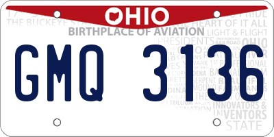 OH license plate GMQ3136