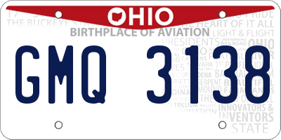 OH license plate GMQ3138