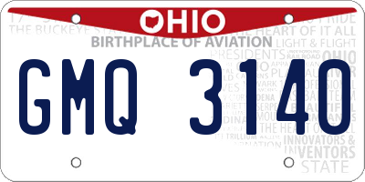 OH license plate GMQ3140