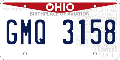 OH license plate GMQ3158