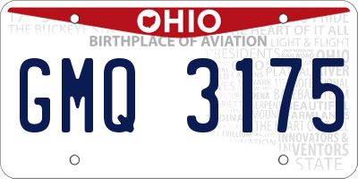 OH license plate GMQ3175