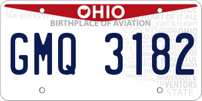 OH license plate GMQ3182