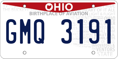 OH license plate GMQ3191
