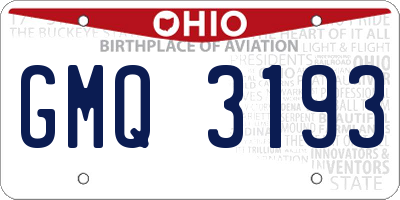 OH license plate GMQ3193