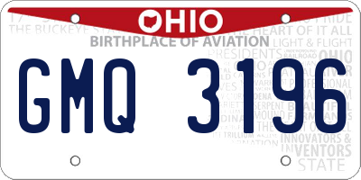 OH license plate GMQ3196