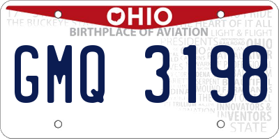 OH license plate GMQ3198