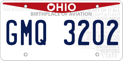 OH license plate GMQ3202