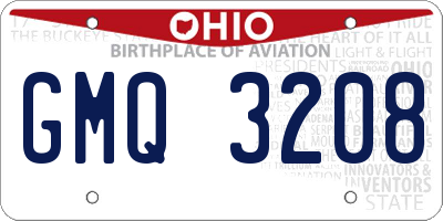 OH license plate GMQ3208
