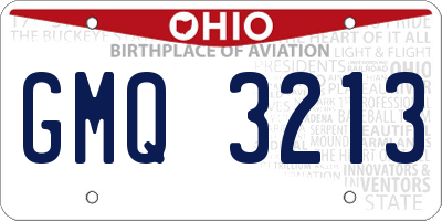 OH license plate GMQ3213