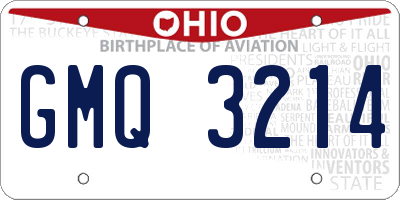 OH license plate GMQ3214