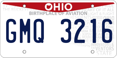 OH license plate GMQ3216