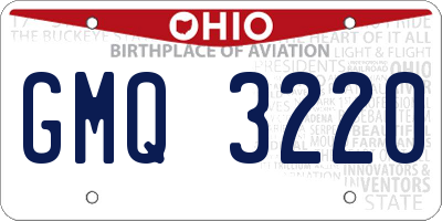 OH license plate GMQ3220