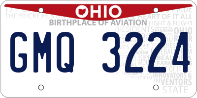 OH license plate GMQ3224