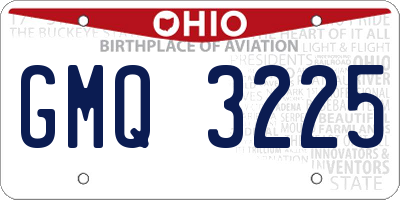 OH license plate GMQ3225