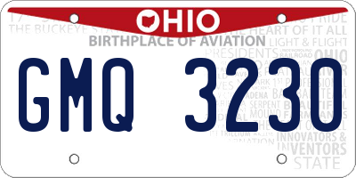 OH license plate GMQ3230