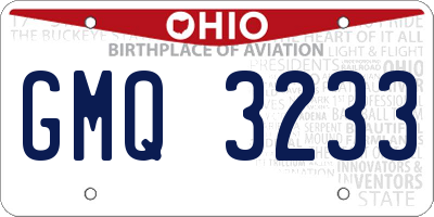 OH license plate GMQ3233